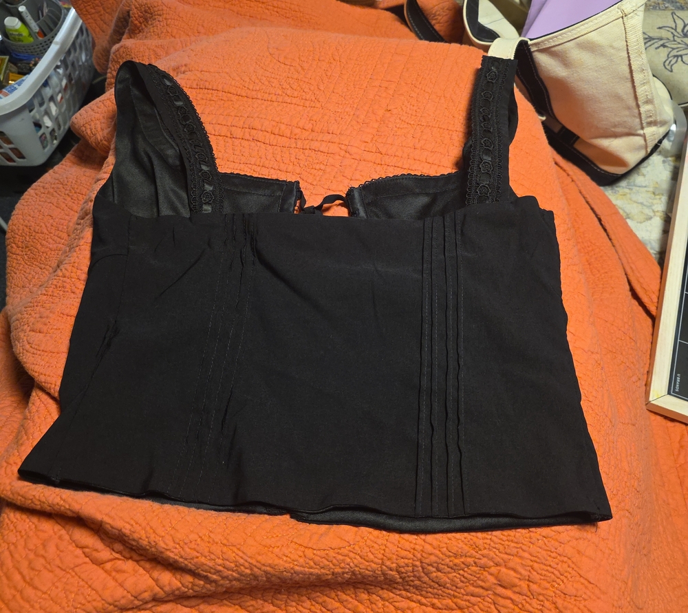 Black Women’s Corset-Style Tank Top